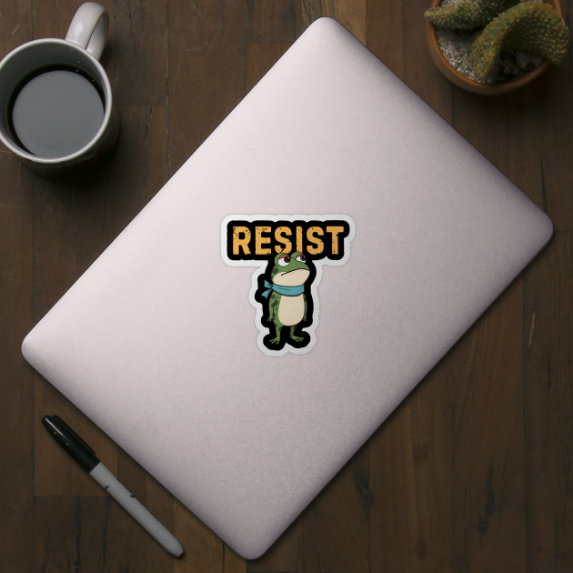 Resist-Frog by Creatifly Graphic Tees